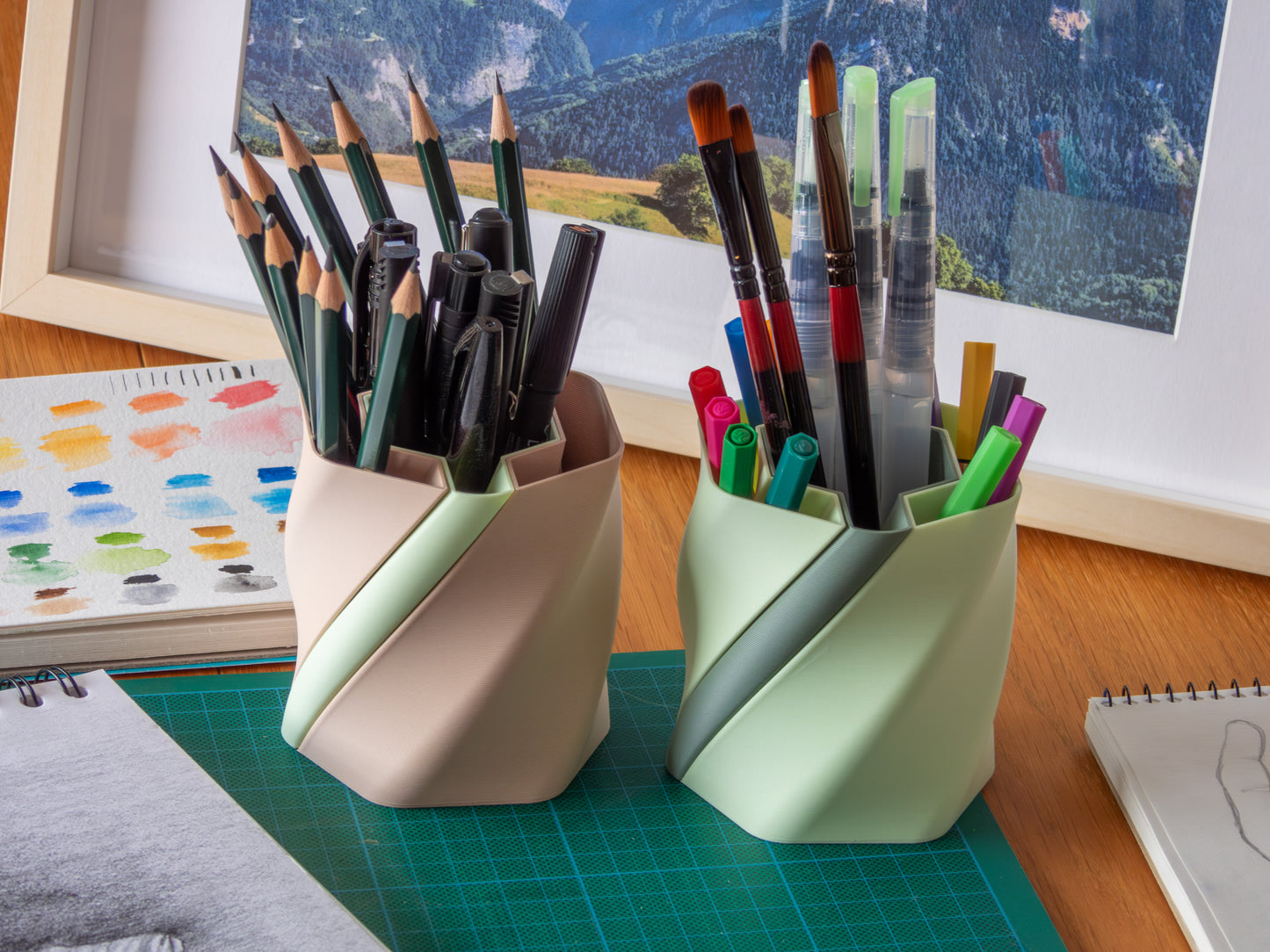 Pot à crayon design "Chartreuse"