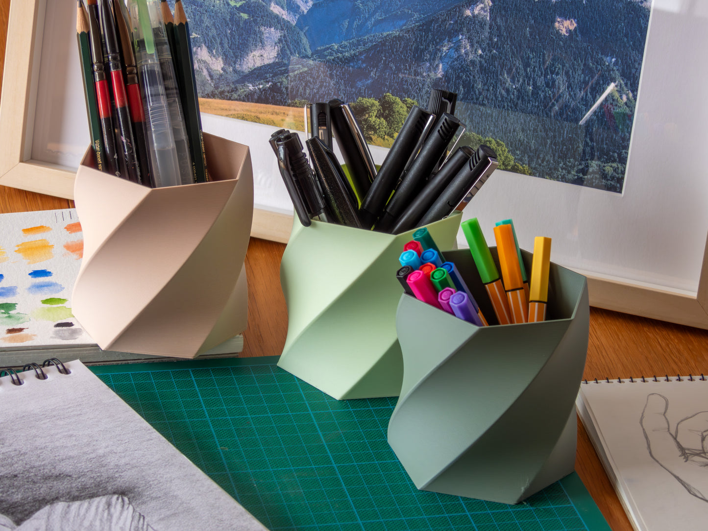 Pot à crayon design "Vercors"