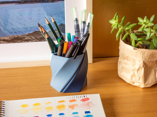Pot à crayon design "Les Rosaires"