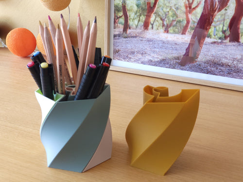 Pot à crayon design "Ecrins"