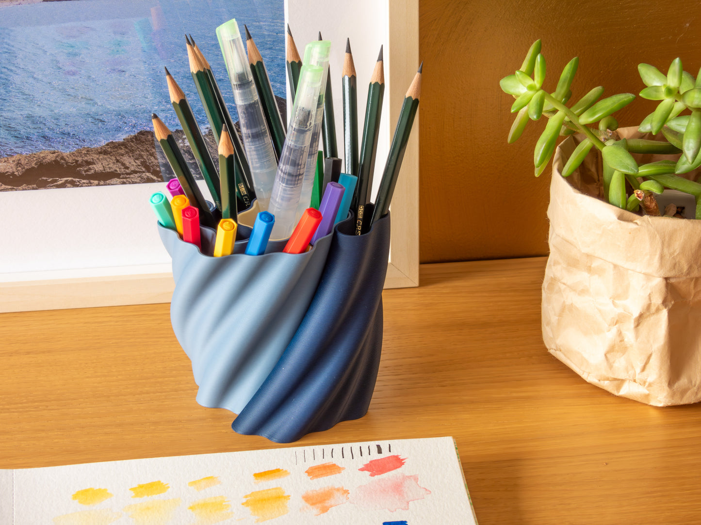 Pot à crayon design "Trestraou"